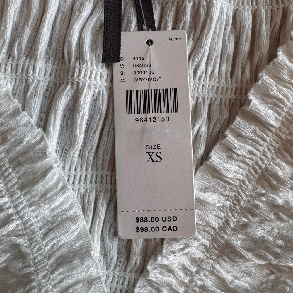 Anthropologie Cream Smocked Blouse - Picture 5 of 6
